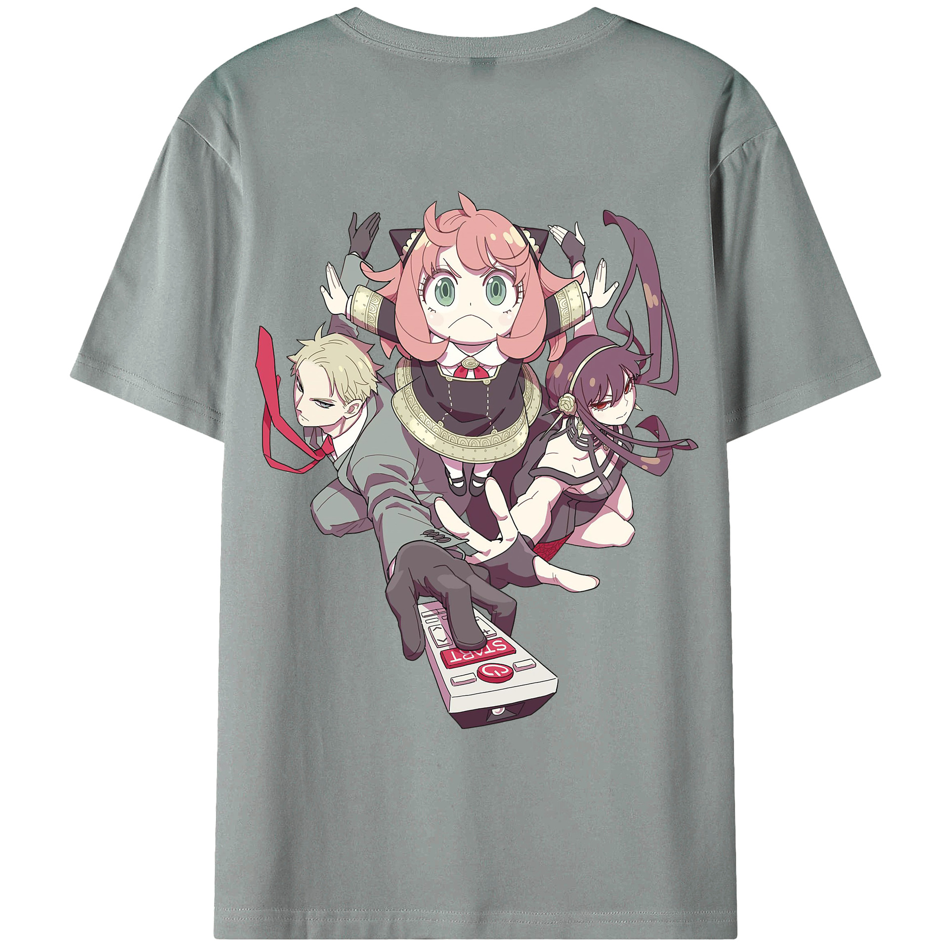 （画像用） SPY×FAMILY间谍家家酒 綿100％ メンズ半袖Tシャツ（バックプリント） 通気性